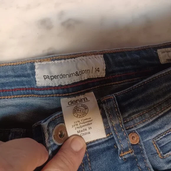 Paper Denim & Cloth Women's Blue Jeans SZ 14 - Picture 3 of 5